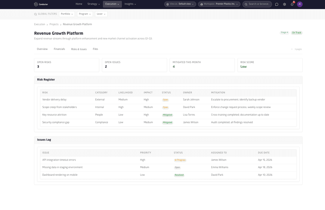 Mitigate risk across your portfolio with alerts and dependencies